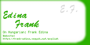 edina frank business card